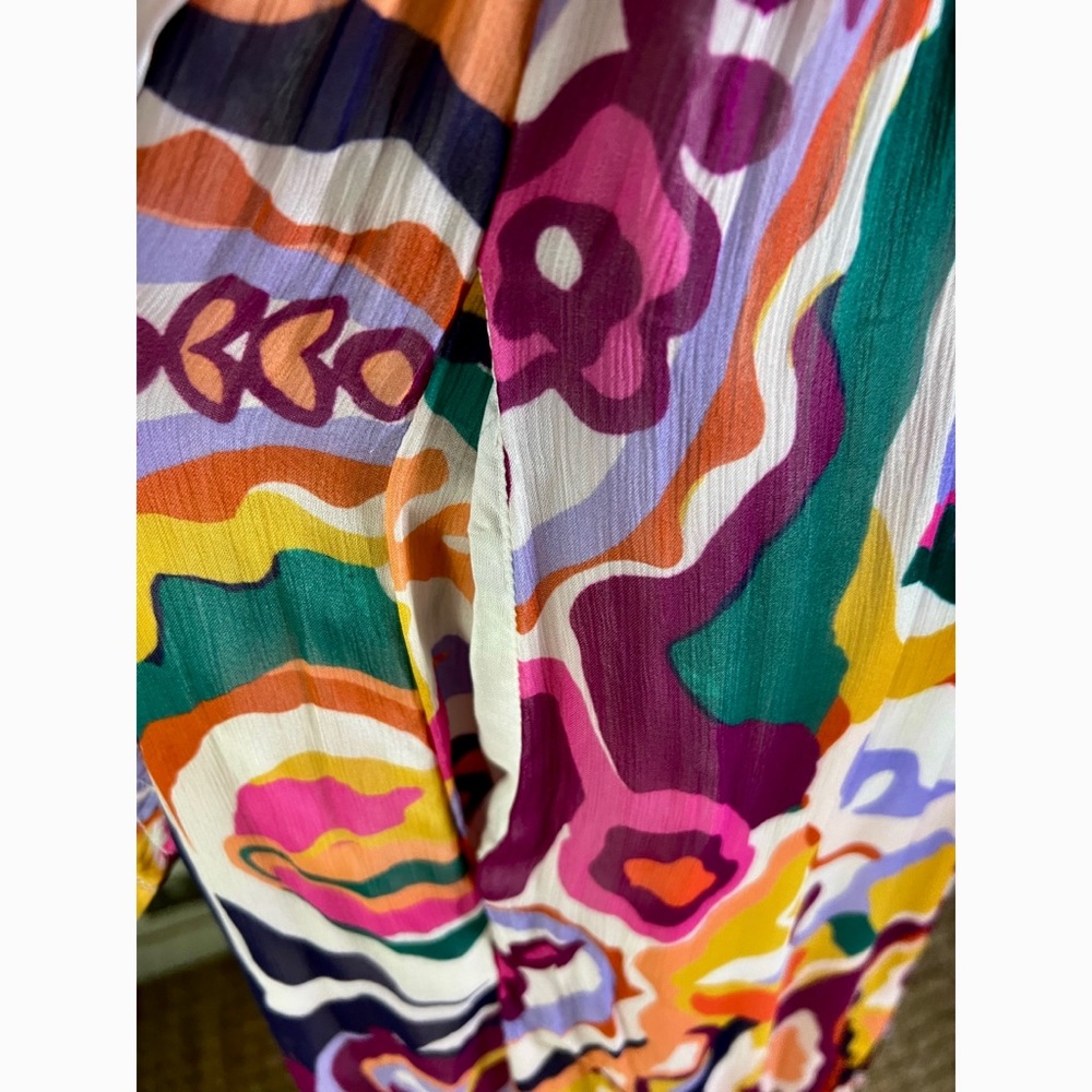Anthropologie Odetta V-Neck Ruffle Maxi Dress M - Picture 4 of 16